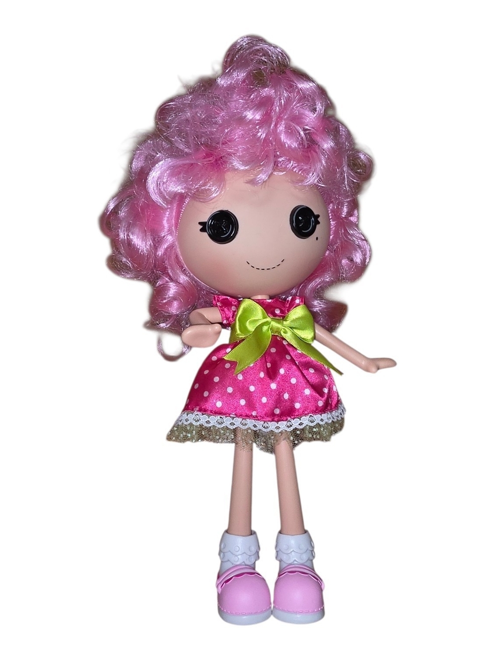 Rare Lalaloopsy Girls Jewel Sparkles 10” Doll Curly Pink Hair Dress Shoes